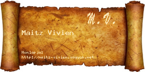 Maitz Vivien névjegykártya